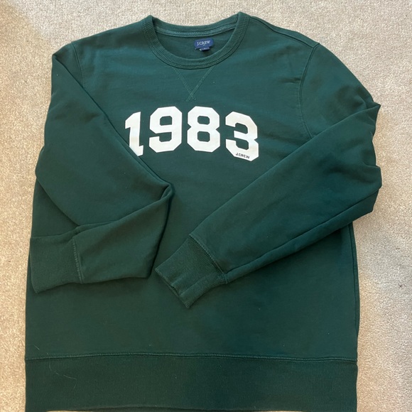 J. Crew Green Crewneck Sweatshirt - Picture 1 of 3